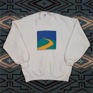 Vintage 1992 Art Sweatshirt Expect A Miracle Crewneck Sweater Size Large USA